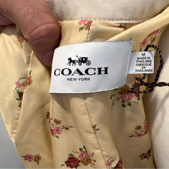 Coach Drapey Trench Coat Size M F29071 - Picture 15 of 16